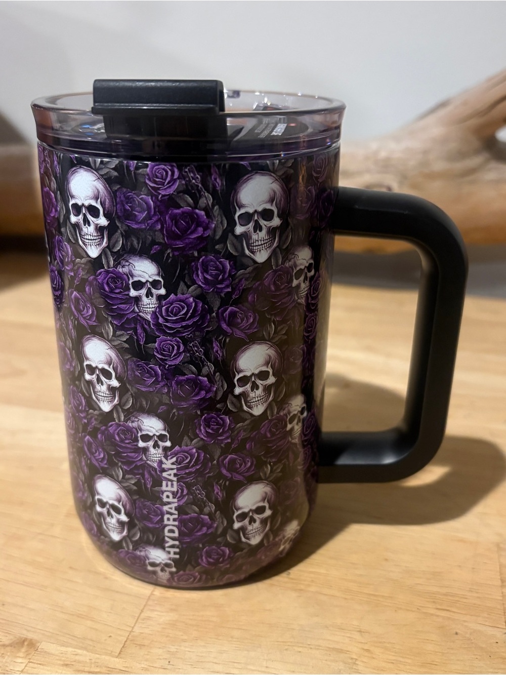 New limited edition hydrapeak Skull & Rose Insulated Travel Mug 18oz tumbler
